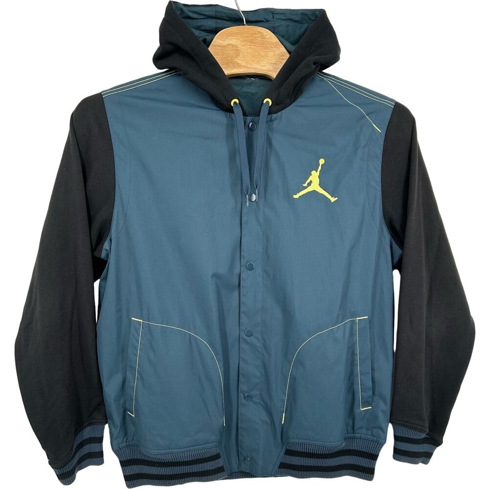 Men's XL Nike Air Jordan Jumpman Varsity Hoodie Sweatshirt Snap Up Jacket
